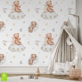 tapeta-na-wymiar-misie-zajaczki-na-chmurkach-akwarela-skandynawski-boho-pokoj-dzieciecy-bezowo-szara-wnetrze1.webp