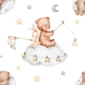 tapeta-na-wymiar-misie-zajaczki-na-chmurkach-akwarela-skandynawski-boho-pokoj-dzieciecy-bezowo-szara-fragment.webp