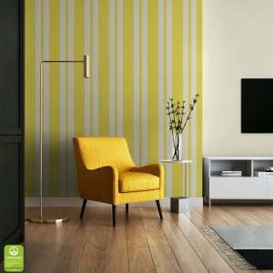 Tapeta na wymiar - Multi - Width Lemon Stripe, żółta, w pasy