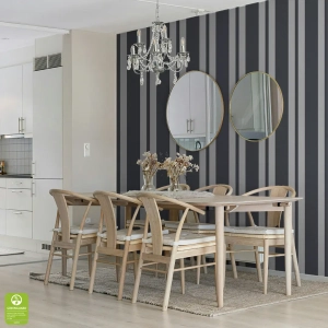 Tapeta na wymiar - Multi - Width Charcoal Grey Stripe, grafitowa, ciemny szary, w pasy