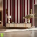 Tapeta na wymiar - Multi - Width Burgundy Stripe, burgundowa, w pasy