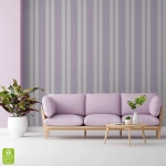 Tapeta na wymiar - Multi - Width Lilac Stripe, liliowa, w pasy