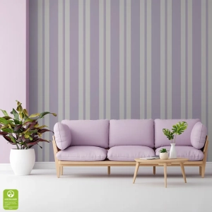 Tapeta na wymiar - Multi - Width Lilac Stripe, liliowa, w pasy