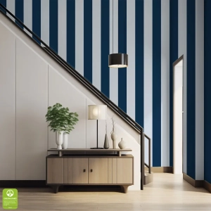 Tapeta na wymiar - Navy Blue Stripe, granatowa, w pasy