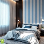 Tapeta na wymiar - Light Blue Stripe, jasnoniebieska, w pasy 