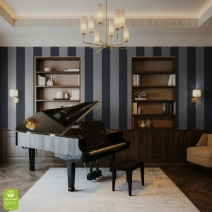 Tapeta na wymiar - Charcoal Grey Stripe, grafitowa, ciemny szary, w pasy 