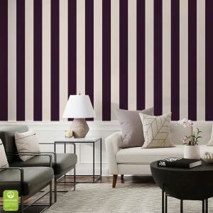 Tapeta na wymiar - Plum Stripe, śliwkowa, w pasy 