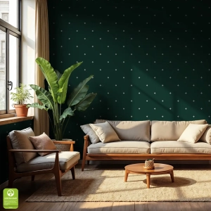 Tapeta na wymiar - Bottle Green Petite Petals, butelkowa zieleń, drobne płatki 