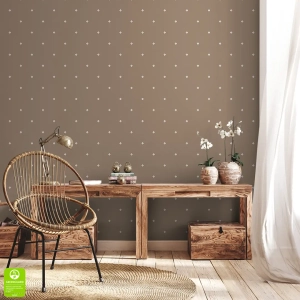 Tapeta na wymiar - Dark Beige Petite Petals, ciemny beż, drobne płatki 