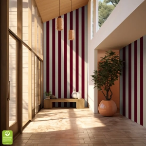 Tapeta na wymiar - Burgundy Narrow Stripe, burgundowa, w wąskie pasy