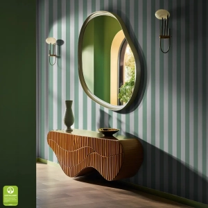 Tapeta na wymiar - Mint Narrow Stripe, miętowa, w wąskie pasy
