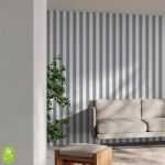 Tapeta na wymiar - Grey Narrow Stripe, szara, w wąskie pasy 