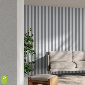 Tapeta na wymiar - Grey Narrow Stripe, szara, w wąskie pasy 