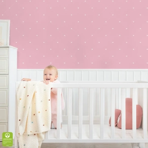 Tapeta na wymiar - Baby Pink Heart Pattern, jasnoróżowa,  w drobne serduszka 