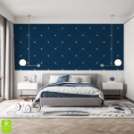 Tapeta na wymiar - Navy Blue Heart Pattern, granatowa, w drobne serduszka