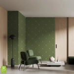 Tapeta na wymiar - Olive Heart Pattern, oliwkowa, w drobne serduszka