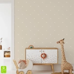 Tapeta na wymiar - Pale Beige Heart Pattern,  jasny beż, w drobne serduszka 