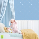 Tapeta na wymiar - Light Blue Heart Pattern,  jasnoniebieska, w drobne serduszka 