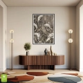 plakat-kwiaty-polne-i-do-salonu-i-sypialni-brazowy-szary-czarna-wnetrze.webp