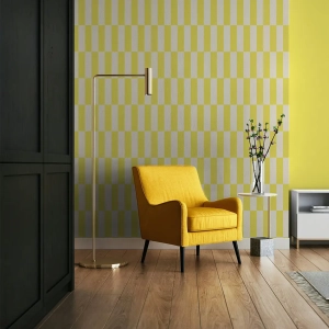 Tapeta na wymiar - Lemon Modern Blocks, żółta, prostokąty i paski