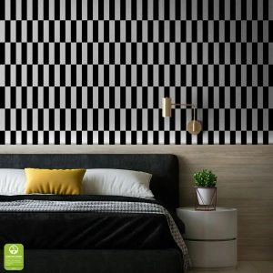 Tapeta na wymiar - Black Modern Blocks, czarna, prostokąty i paski