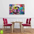 Obraz na płótnie kolorowy groźny pies digital art wnętrze