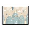 plakat-gorski-krajobraz-balony-i-pociag-bezowy-blekitny-pastelowy-plakat-czarna.webp
