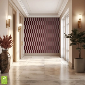 Tapeta na wymiar - Burgundy Modern Blocks, burgundowa, prostokąty i paski