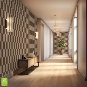 Tapeta na wymiar - Brown Modern Blocks, brązowa, prostokąty i paski
