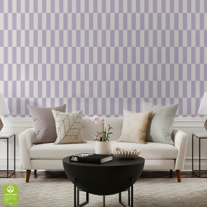 Tapeta na wymiar - Lilac Modern Blocks, liliowa, prostokąty i paski