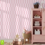 Tapeta na wymiar - Baby Pink Modern Blocks, jasnoróżowa, prostokąty i paski