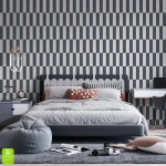 Tapeta na wymiar - Charcoal Grey Modern Blocks, grafitowa, prostokąty i paski