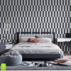 Tapeta na wymiar - Charcoal Grey Modern Blocks, grafitowa, prostokąty i paski