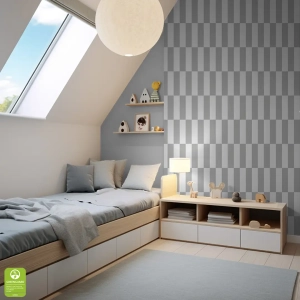 Tapeta na wymiar - Light Grey Modern Blocks, jasnoszara, prostokąty i paski