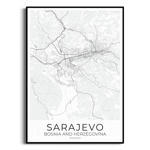 plakat-mapa-miasta-sarajewo-czarno-biala-nowoczesny-czarna.webp