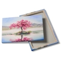 Obraz na płótnie orientalne drzewo wiśni sakura na jeziorze Decorlabs