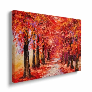 Obraz na płótnie - Złota jesień na ścieżce 