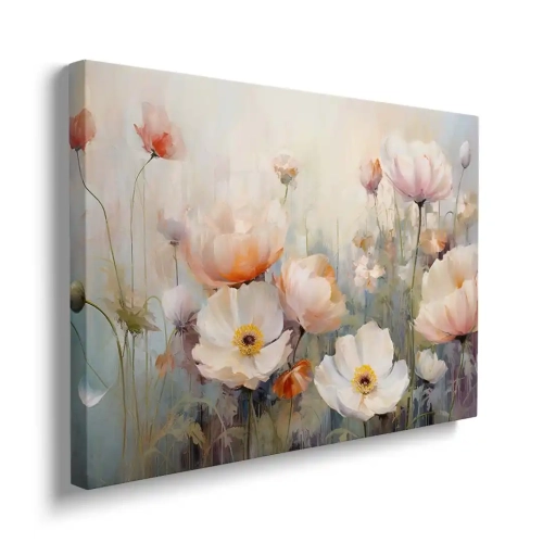 Obraz na płótnie Kwiaty pełne życia bokiem