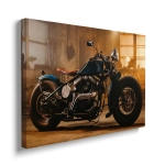 Obraz na płótnie - Klasyczny motocykl w stylu retro 