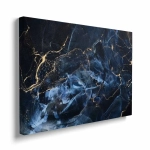 Obraz na płótnie - Abstrakcyjne fale ze złotym akcentem 