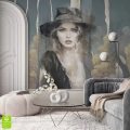 fototapeta-prawdziwa-dama-w-kapeluszu-wnetrze.webp