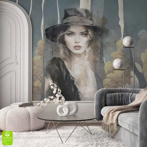 fototapeta-prawdziwa-dama-w-kapeluszu-wnetrze.webp
