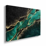 Obraz na płótnie - Malachitowe złoto 