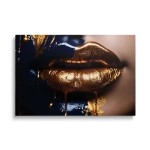 Obraz na szkle - Złote usta 