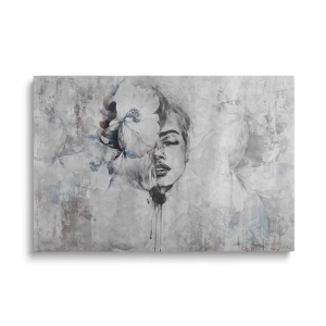 Obraz na szkle - Kobieta i kwiat