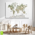 Obraz na płótnie Mapa świata ze zwierzętami dla dzieci Decorlabs