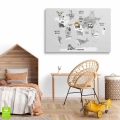 dzieciecy-obraz-na-plotnie-szara-mapa-swiata-dla-dzieci-wnetrze.webp