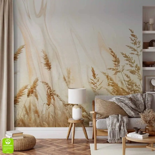 Fototapeta Kłoski złotej trawy na polu