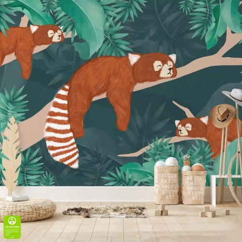 fototapeta-brazowe-leniwce-na galezi-wnetrze.webp