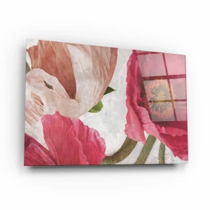 Obraz na szkle akrylowym - Delikatne duże kwiaty